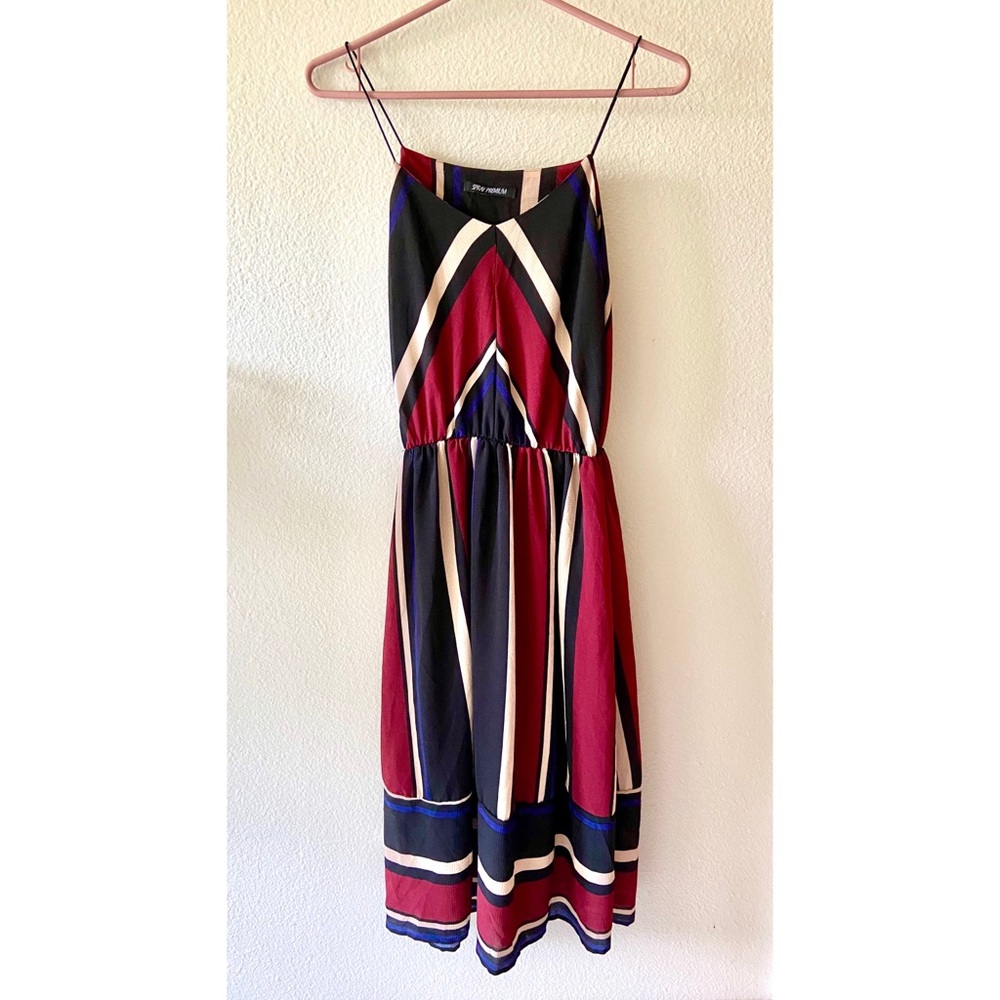 NWOT Colorblock Midi Dress